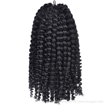Fluffy Spring Twist Crochet hair synthetic extensions curly ombre crotchet short braid afro braiding hair marley twist braids